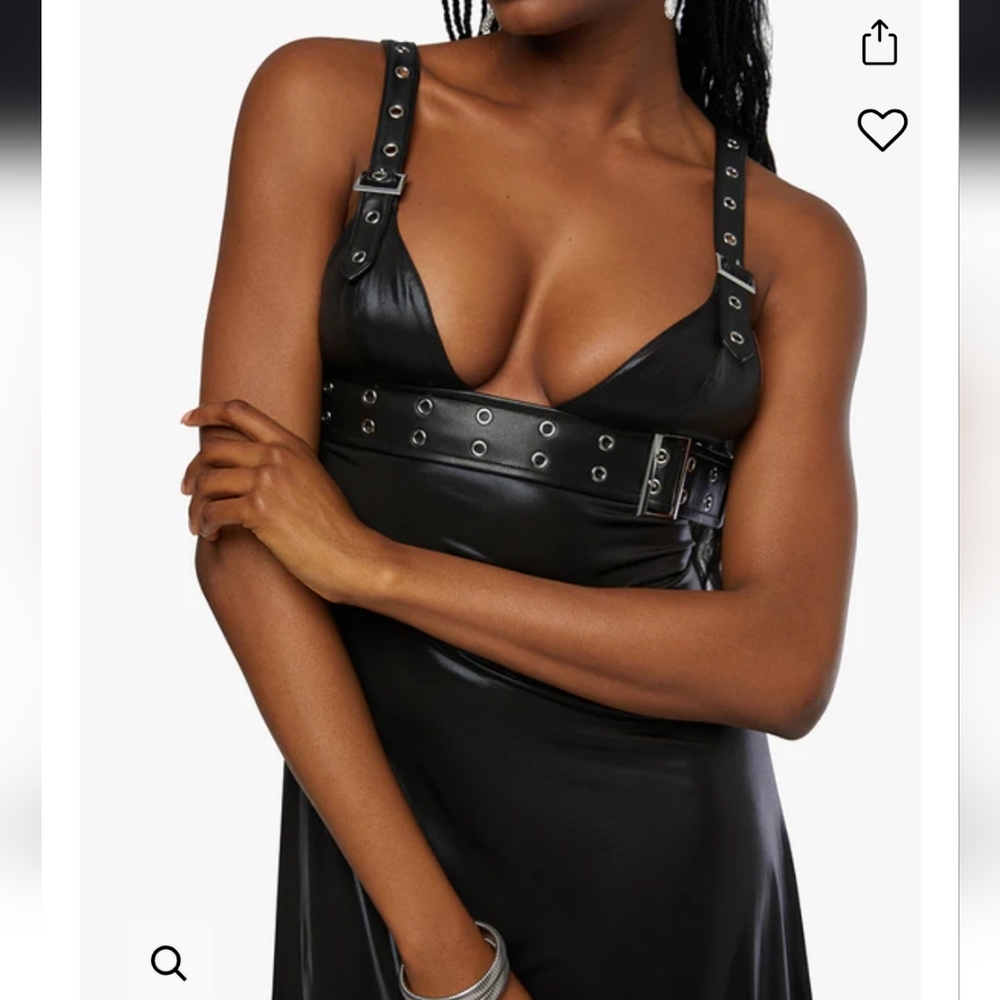 Black Strappy Midi Dress